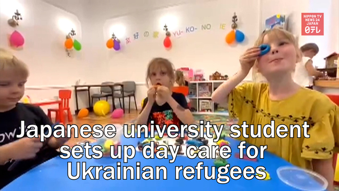 Japanese university student sets up day care for Ukrainian refugees