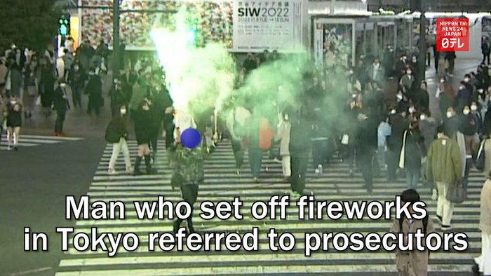 Man who set off fireworks in Tokyo referred to prosecutors