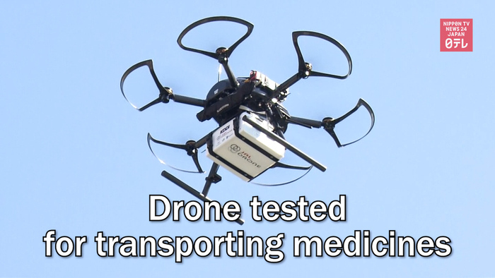Drone tested for transporting medicines