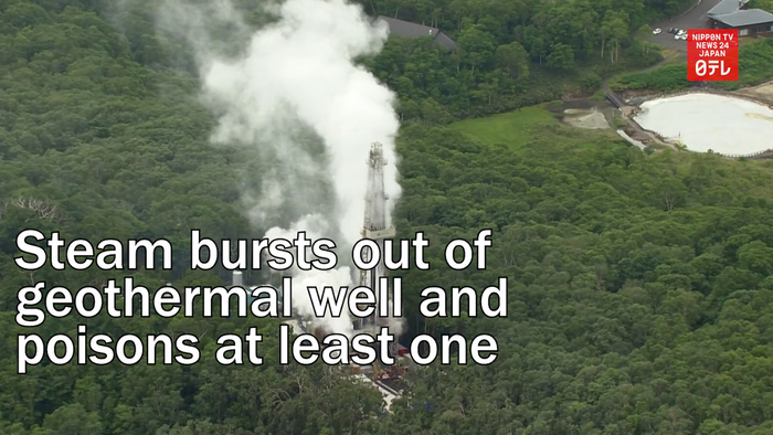 Steam bursts out of geothermal well in northern Japan, poisons at least one