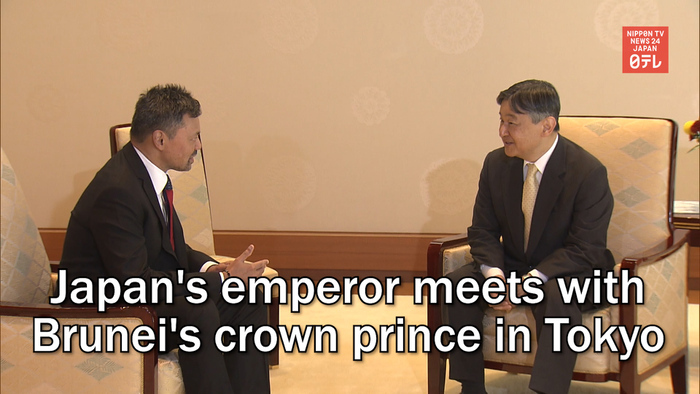 Japan's emperor meets with Brunei's crown prince in Tokyo