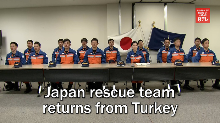 Japan rescue team returns from Turkey