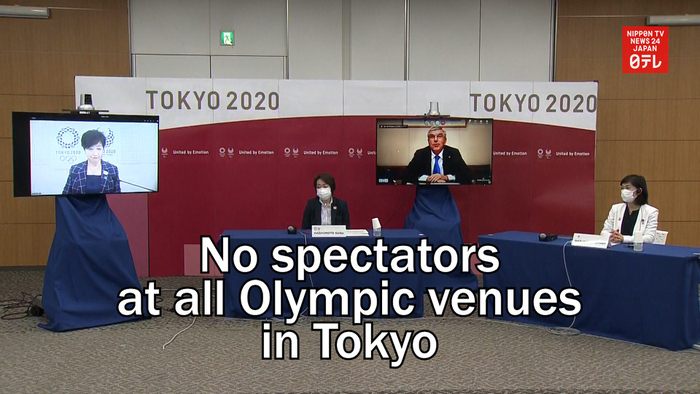 No spectators at all Olympic venues in Tokyo