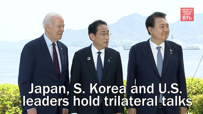 Japan, South Korea and U.S. leaders hold trilateral meeting