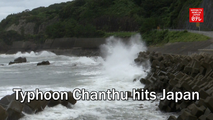 Typhoon Chanthu hits Japan