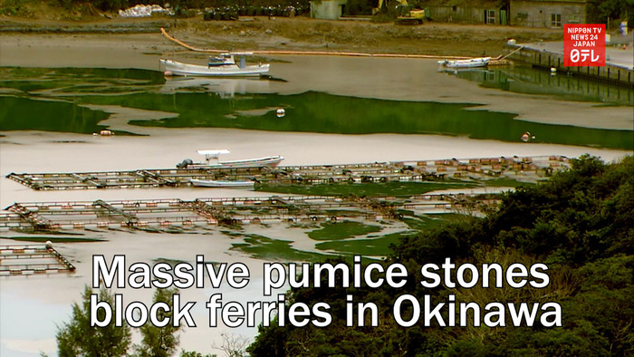 Massive pumice stones block ferries in Okinawa