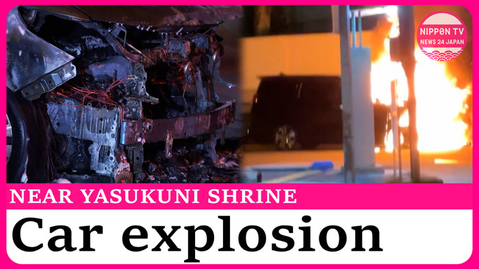 Car explodes and burns near Tokyo's Yasukuni Shrine