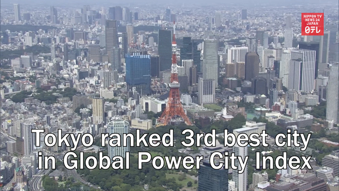 Tokyo ranked 3rd best city in Global Power City Index
