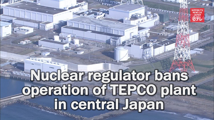 Nuclear regulator bans operation of TEPCO plant in central Japan
