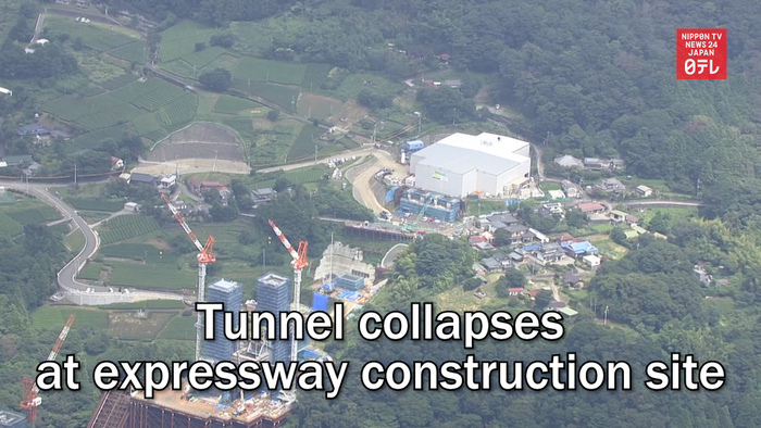 Tunnel collapses at expressway construction site