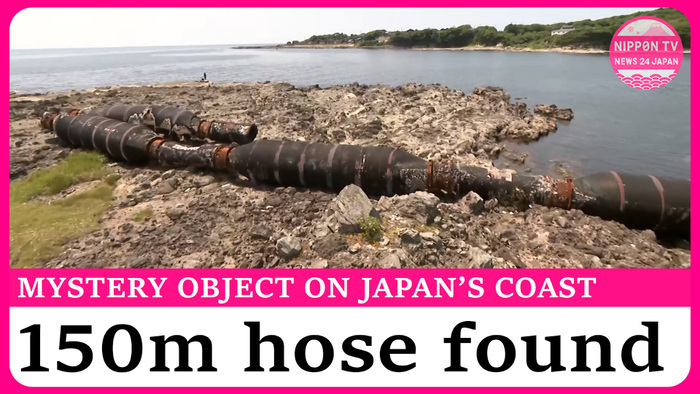 Mystery 150-meter hose washes ashore on Japan's Noto Peninsula