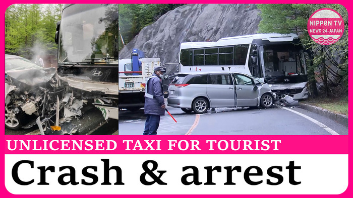 Unlicensed taxi collides into bus, Pakistani man arrested