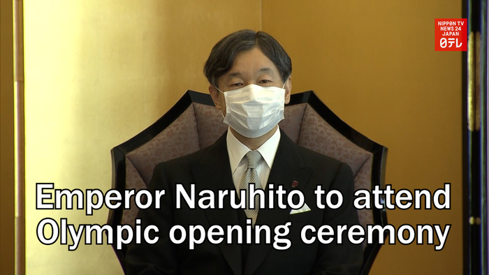 Emperor Naruhito to attend Olympic opening ceremony