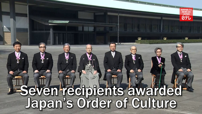Seven recipients awarded Japans Order of Culture