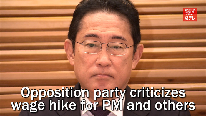 Opposition party criticizes wage hike for PM and others