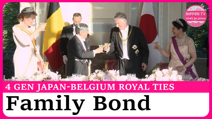 Japan's Emperor and Empress attend banquet in Belgium