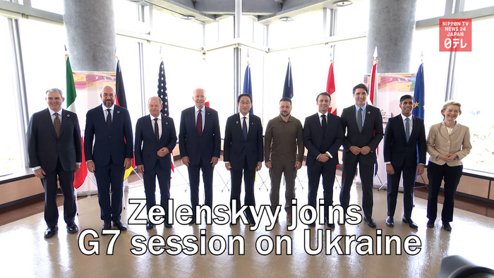 Zelenskyy joins G7 session on Ukraine