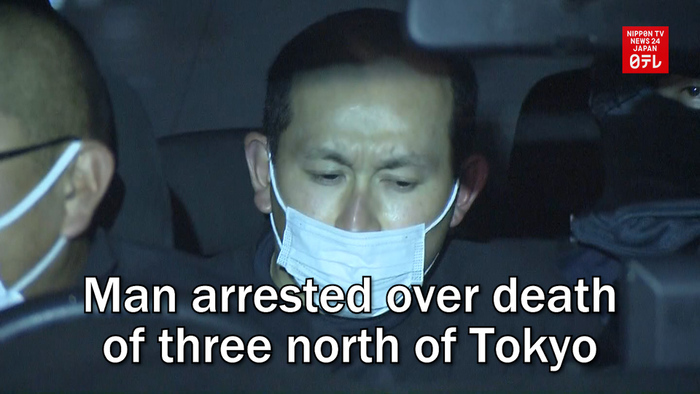 Man arrested over death of three north of Tokyo