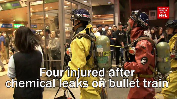 Four injured after chemical leaks on bullet train in northeastern Japan 