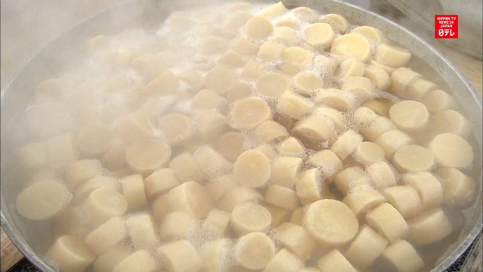 Stewed radish served for good luck