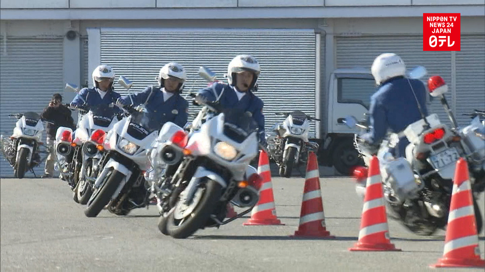 Motorcycle cops sport their skills