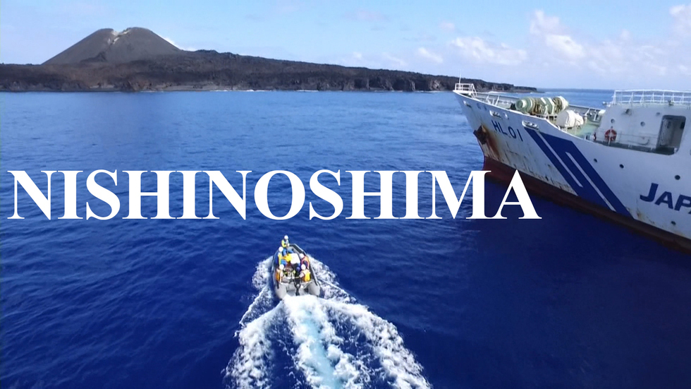Exploring new volcanic island Nishinoshima
