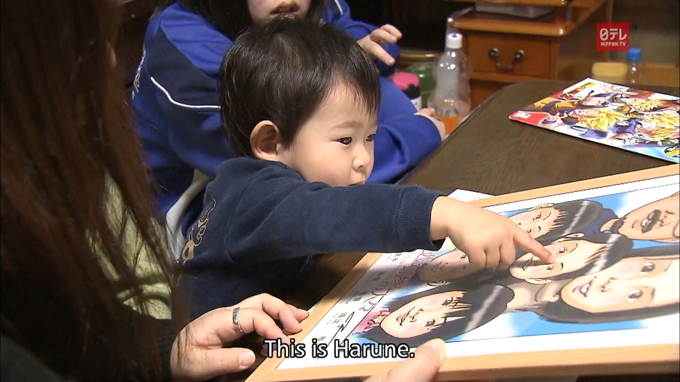 Caricature reunites family