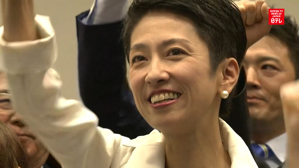 Renho becomes first female leader of Democratic Party