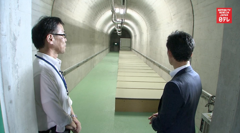 Japan's first underground tsunami shelter 