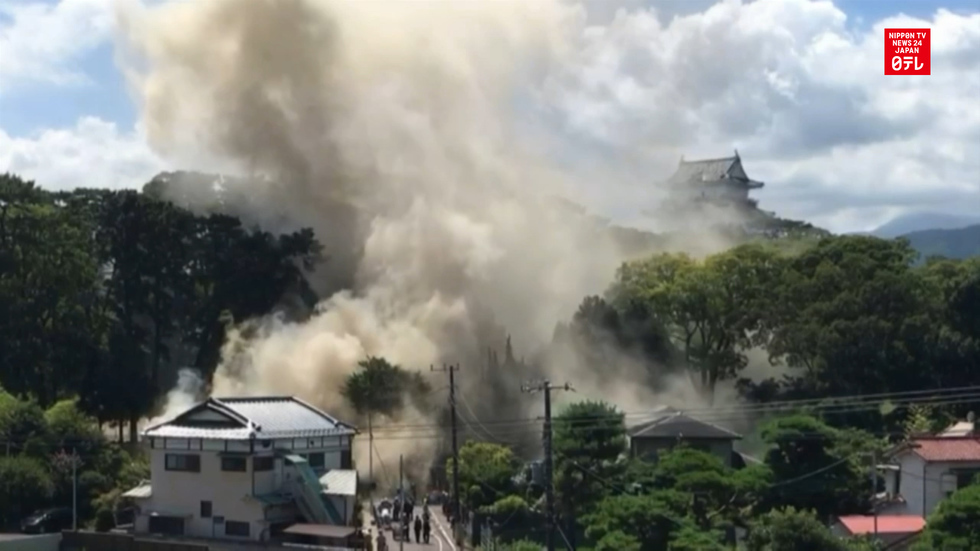 Fire closes castle grounds