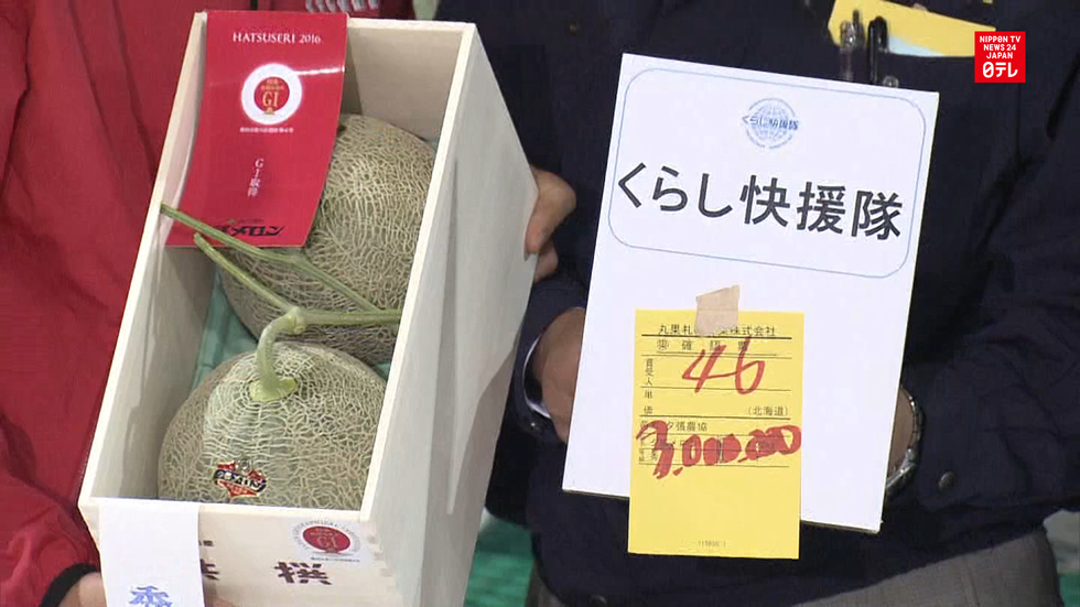 Pair of melons fetch record price