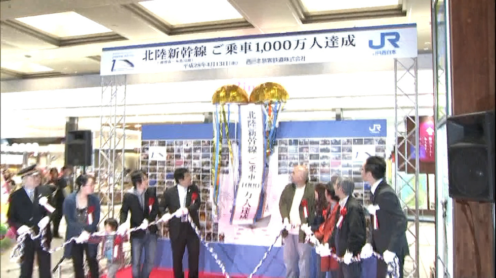 10 mil. ride Hokuriku bullet train in first year