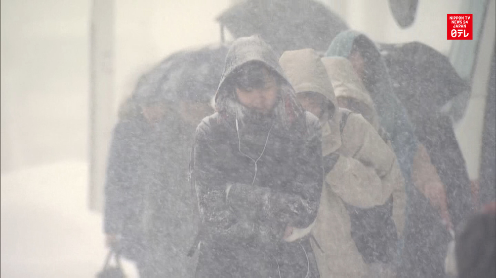 Blizzard slams northern Japan
