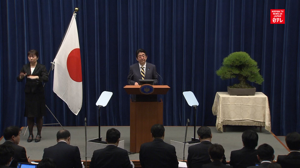 Abe pledges to take on new challenges