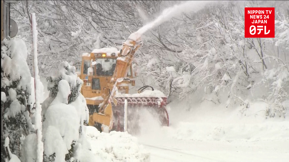 Japan Sea coast buried by season's heaviest snowfall