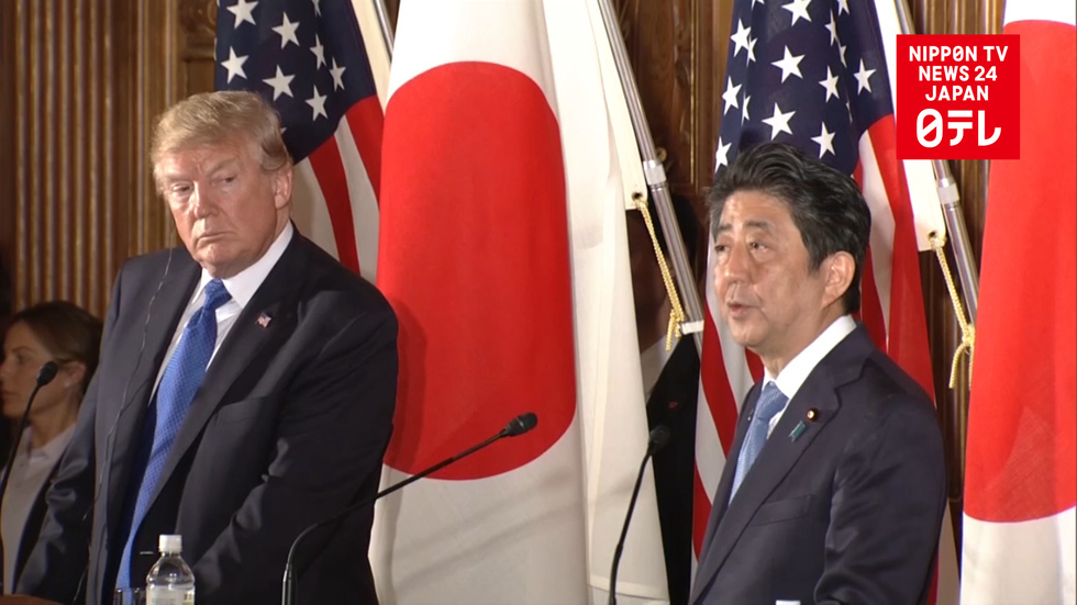 Abe, Trump agree to put maximum pressure on N. Korea
