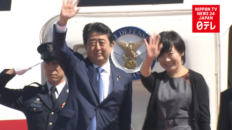 Abe leaves for India