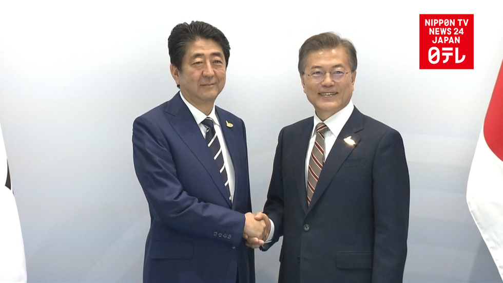 Abe and Moon affirm need to cooperate on North Korea