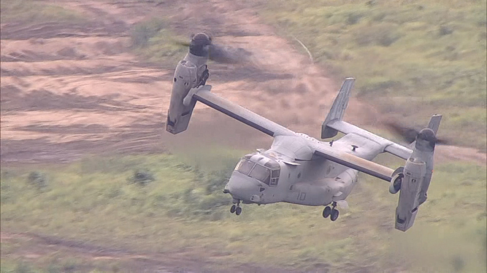 US Osprey flies in Hokkaido drill