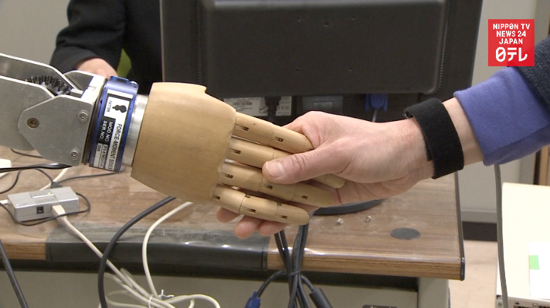 Robot with the natural handshake 