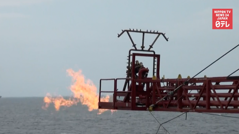 Japan produces gas from methane hydrate