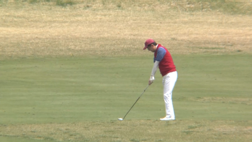 Abe on the green during Golden Week