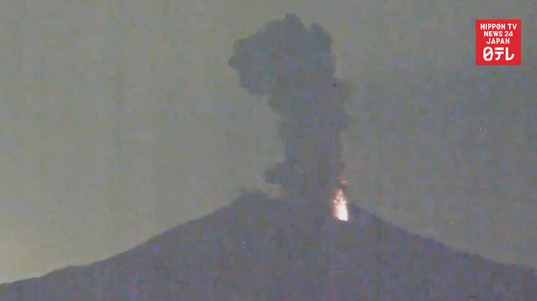 Mt. Sakurajima erupts 