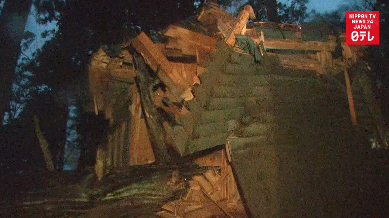 Sacred shrine destroyed by tree