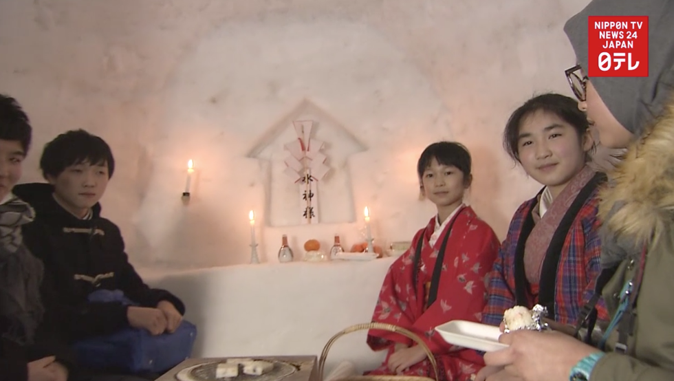 Snow festival illuminates town