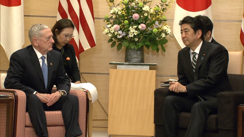US Defense Secretary Mattis meets Prime Minster Abe