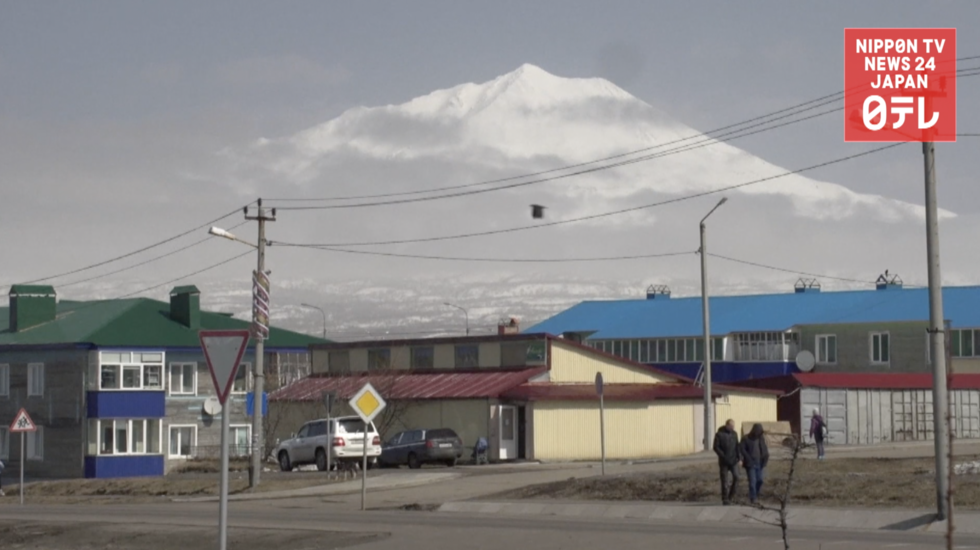 Russia builds military housing on disputed islands