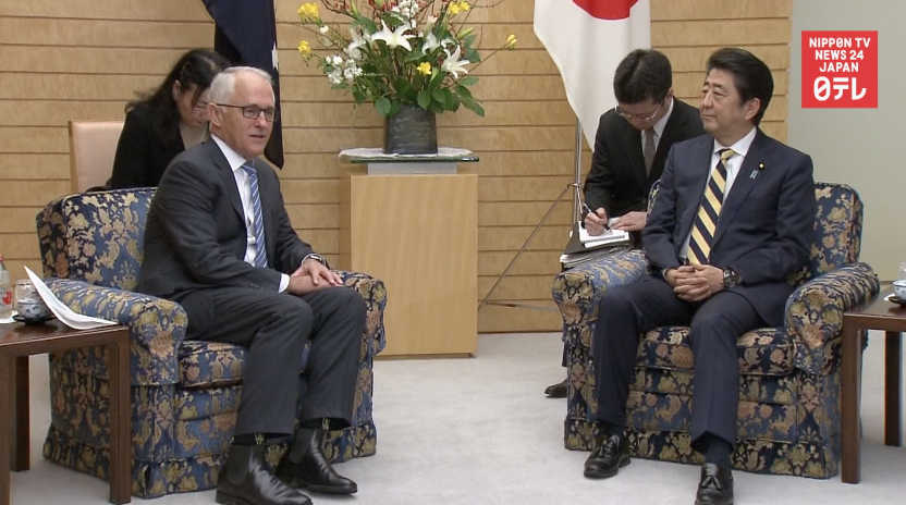 Abe, Turnbull eye strengthened defense ties 