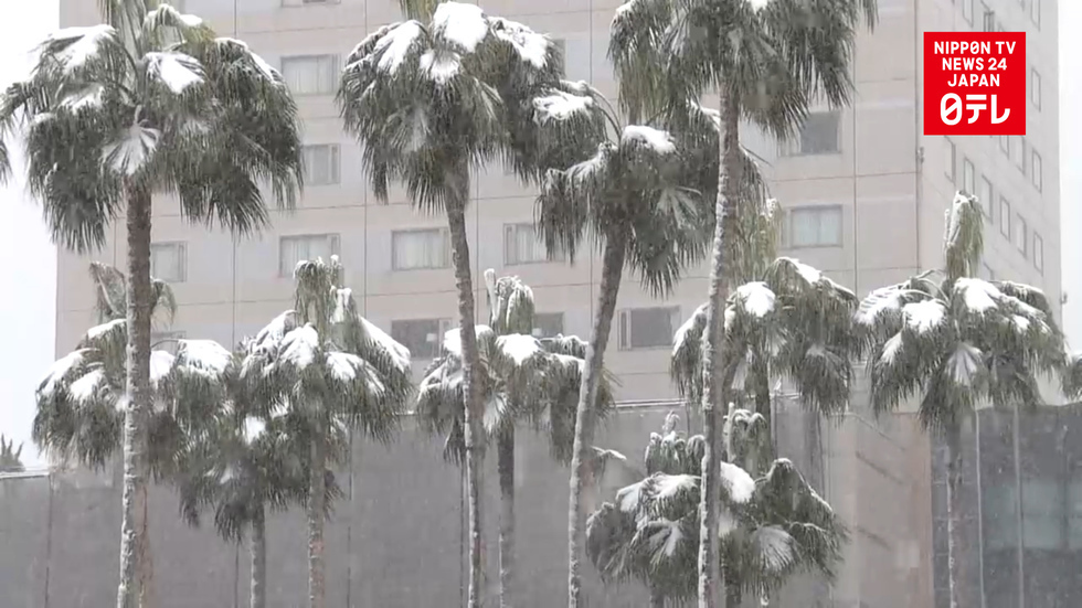 Snow lashes western Japan