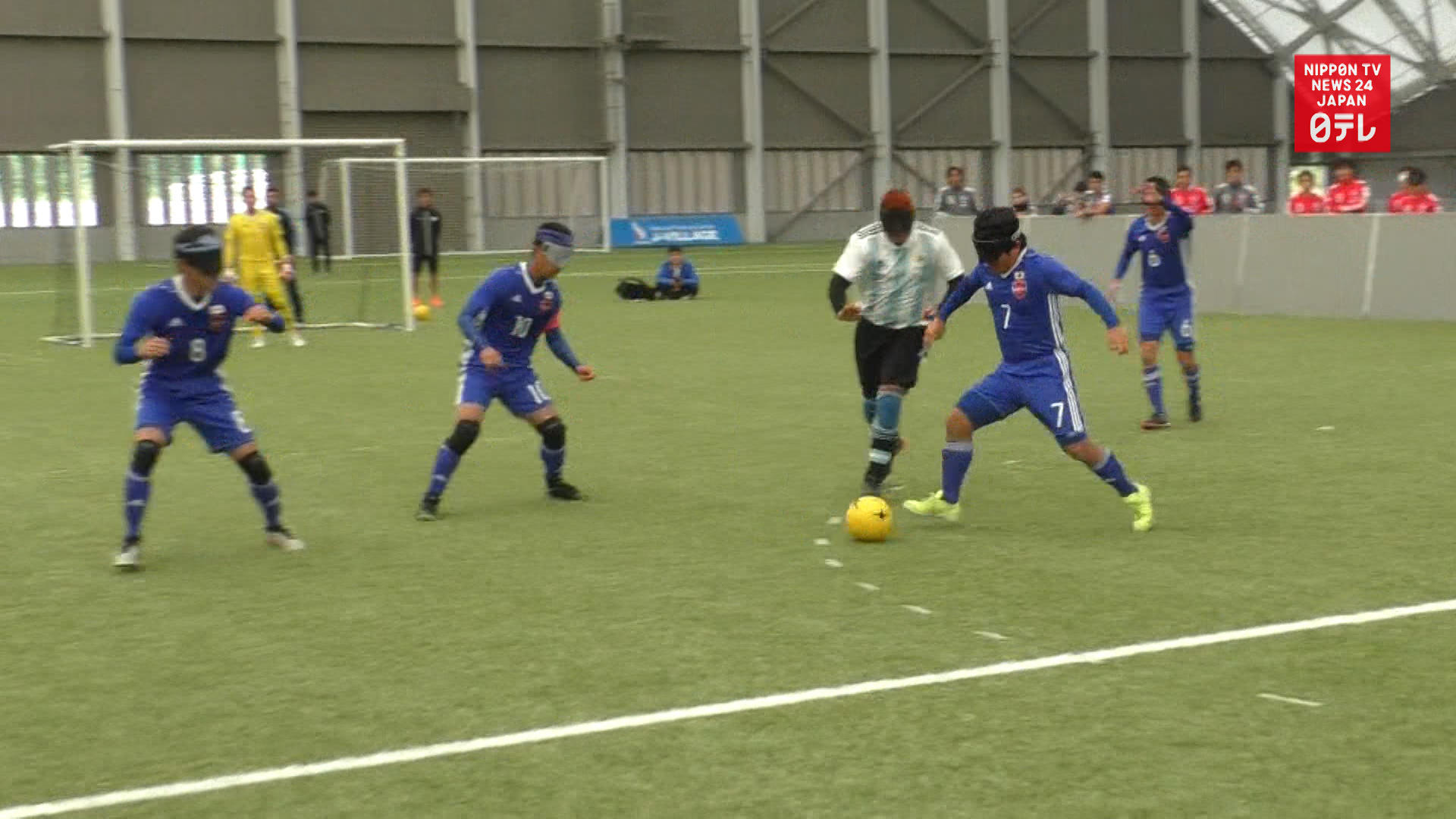 Japan, Argentina play blind soccer game